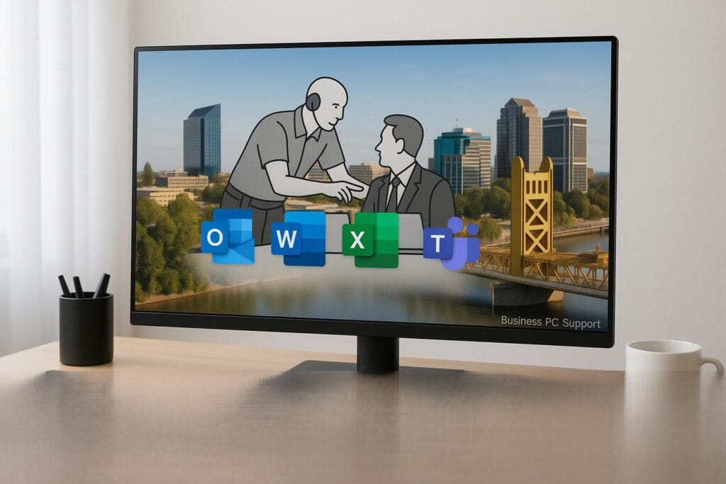 Business PC support for Outlook, Word, Excel, and Teams