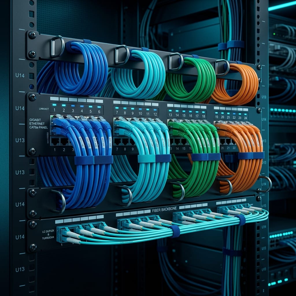 3D Cable Management Infrastructure Icon