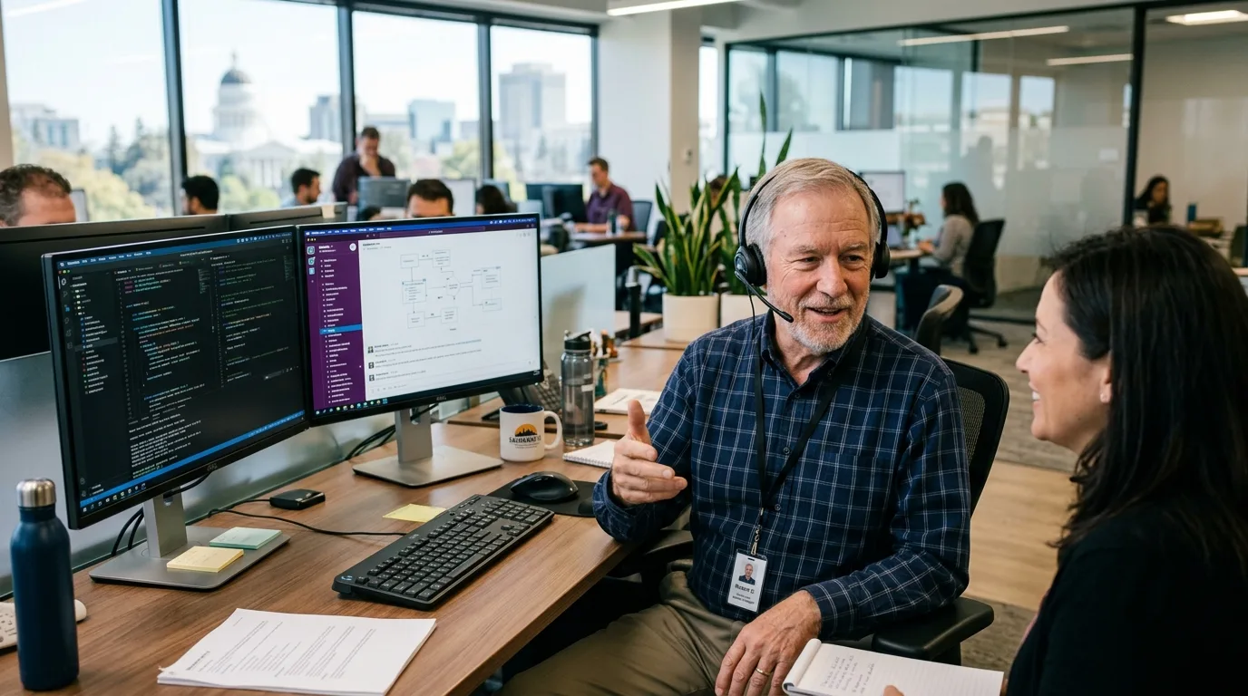 Helpdesk engineer providing managed IT support